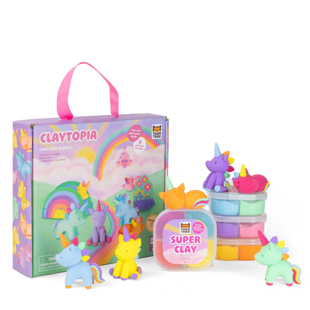 Tiger Tribe Claytopia Unicorn World in box