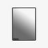 Charcoal shower mirror with rectangular frame and fog-free surface — Adventure Awaits