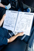 Colouring in pages in the Kids Travel Journal 
