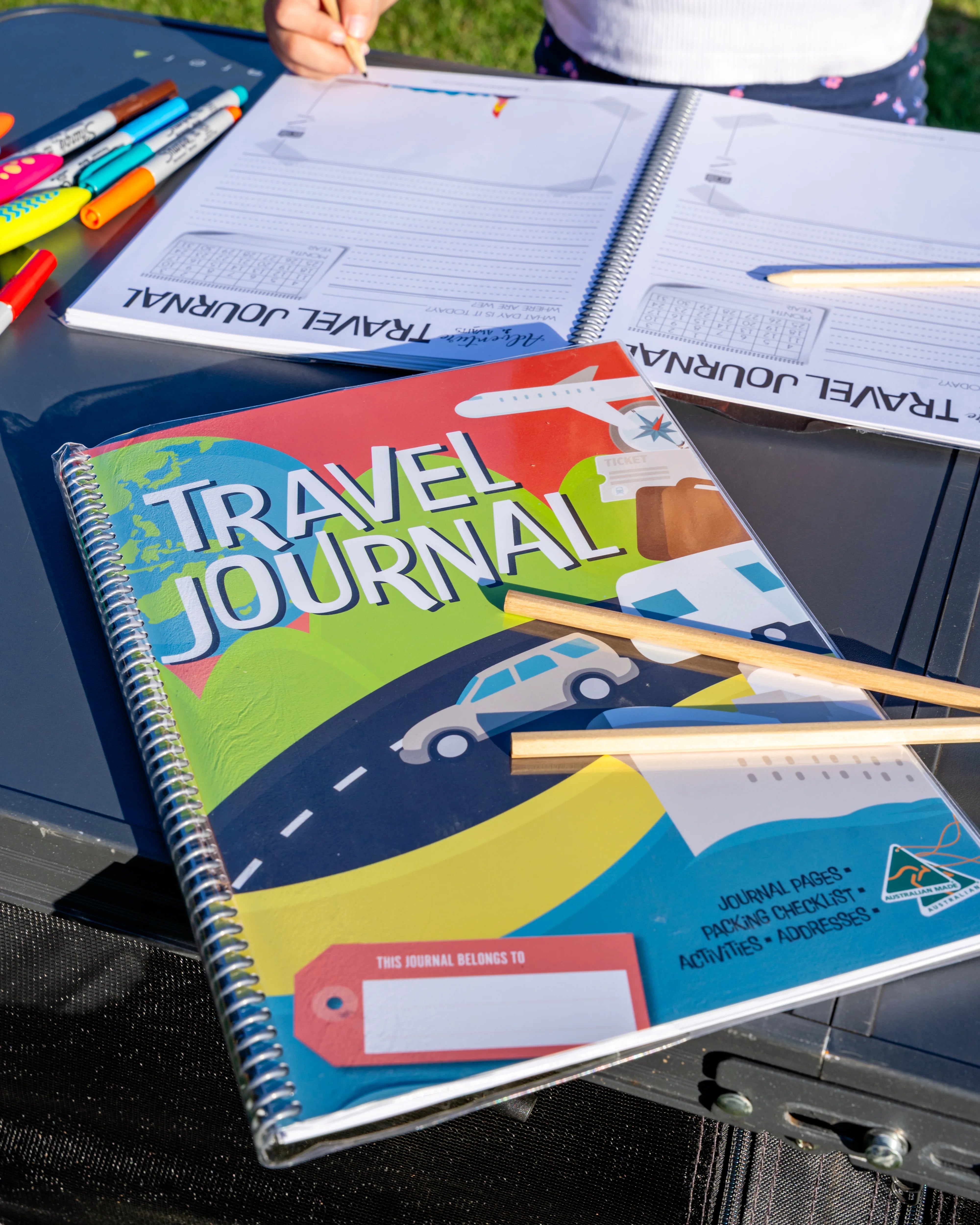 Sun shining on the kids travel journal 