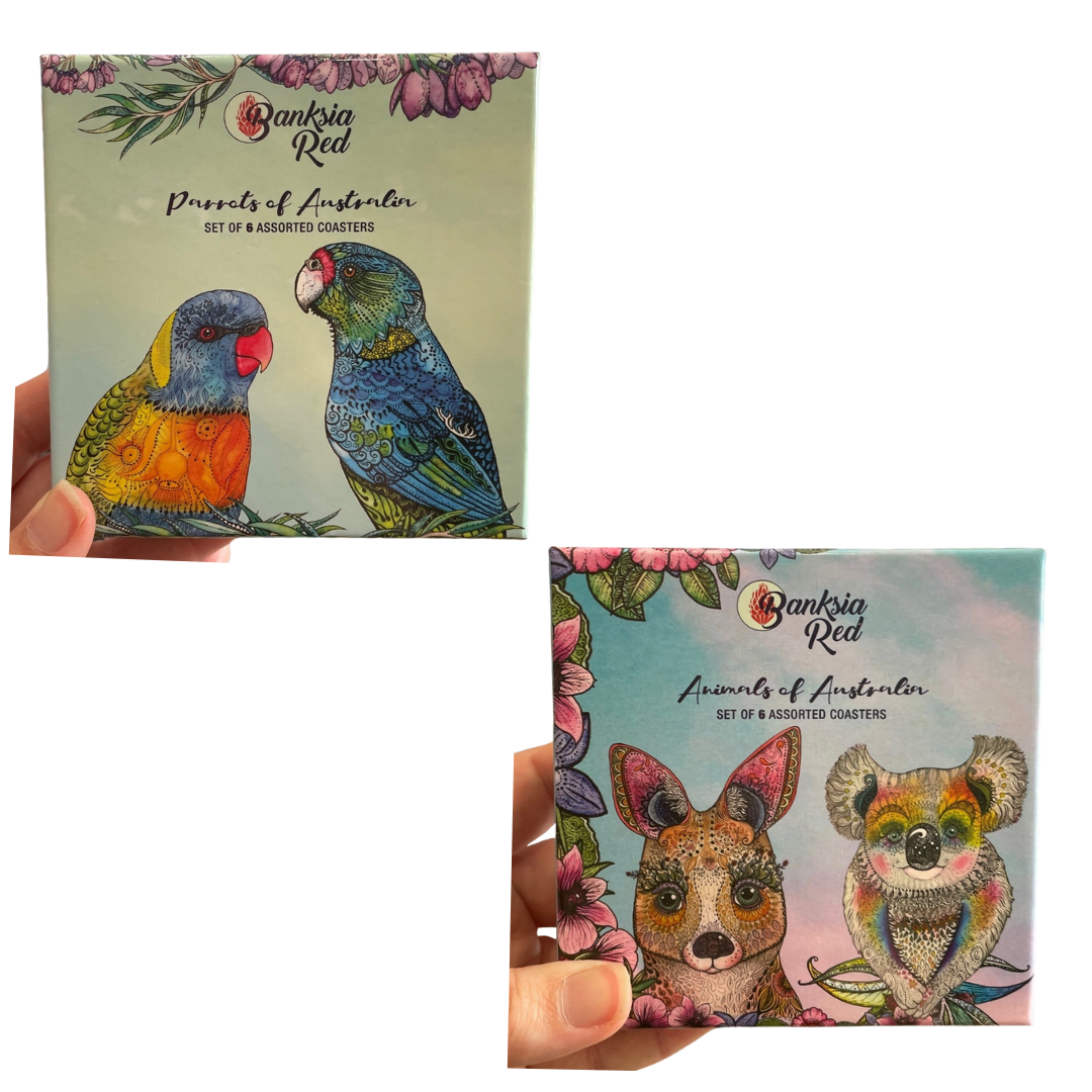 Banksia Red | Collectible Coasters Set Of 6