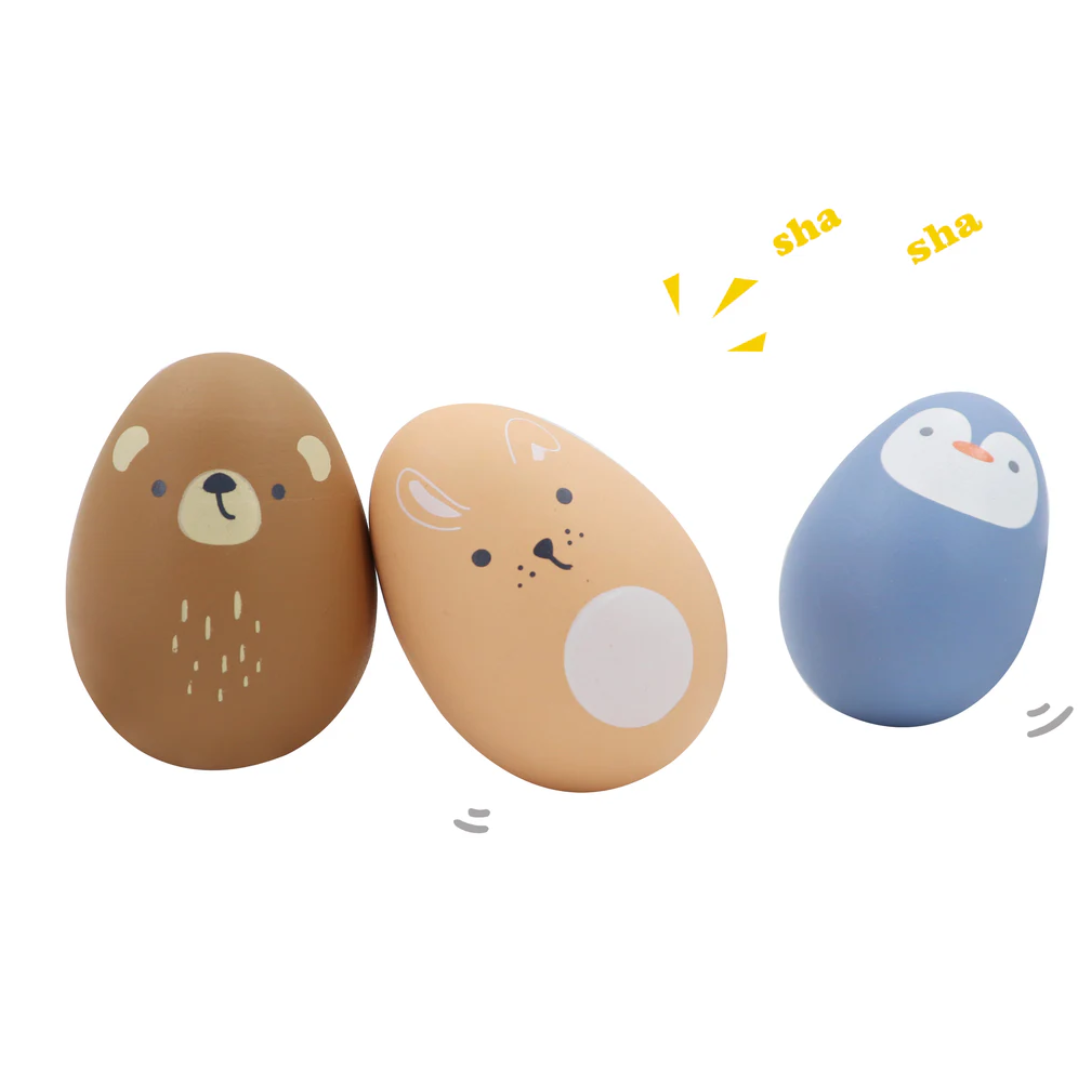 Wooden Animal Egg Shaker
