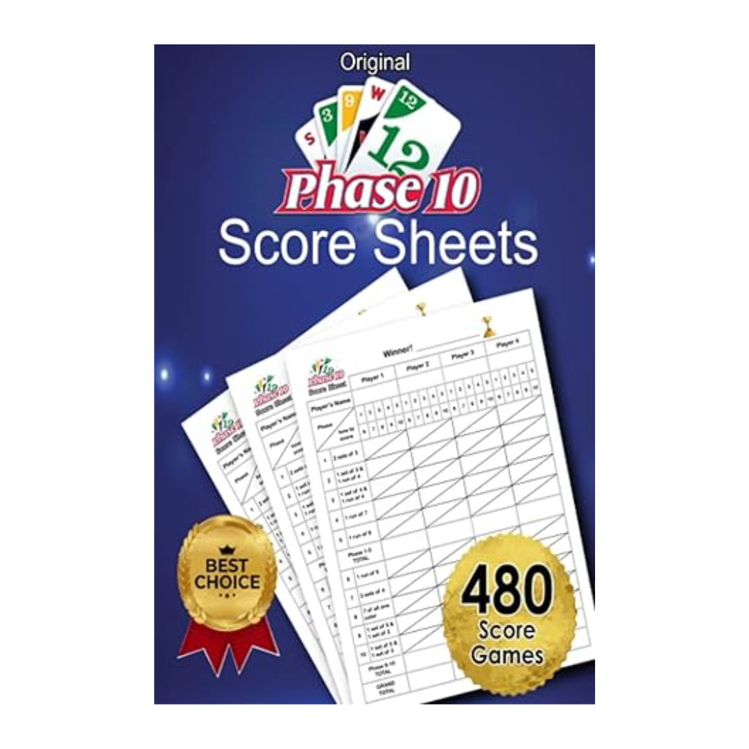 Phase 10 Score Sheets Playing Card Game Family Fun Rummy Style