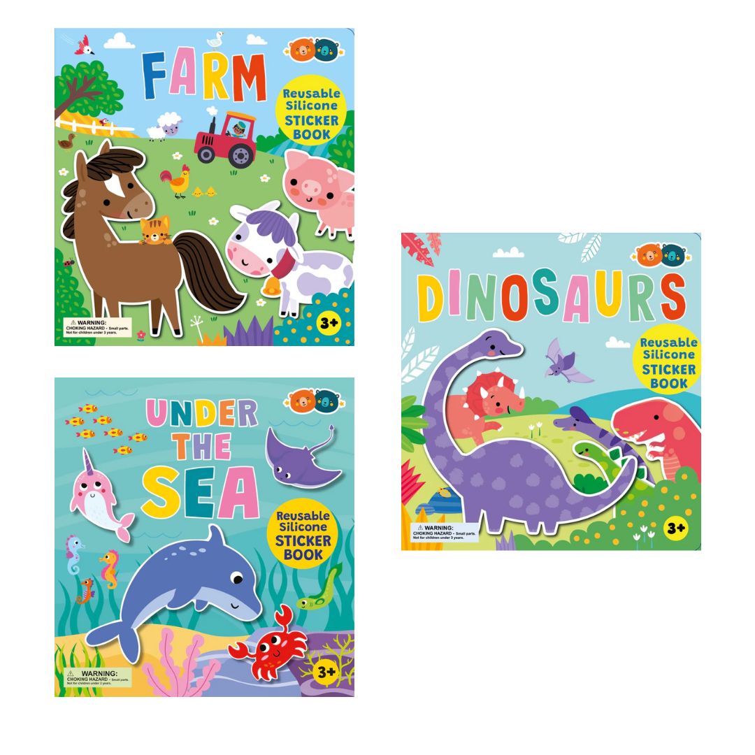 Reusable Silicone Sticker Book By Buddy and Barney