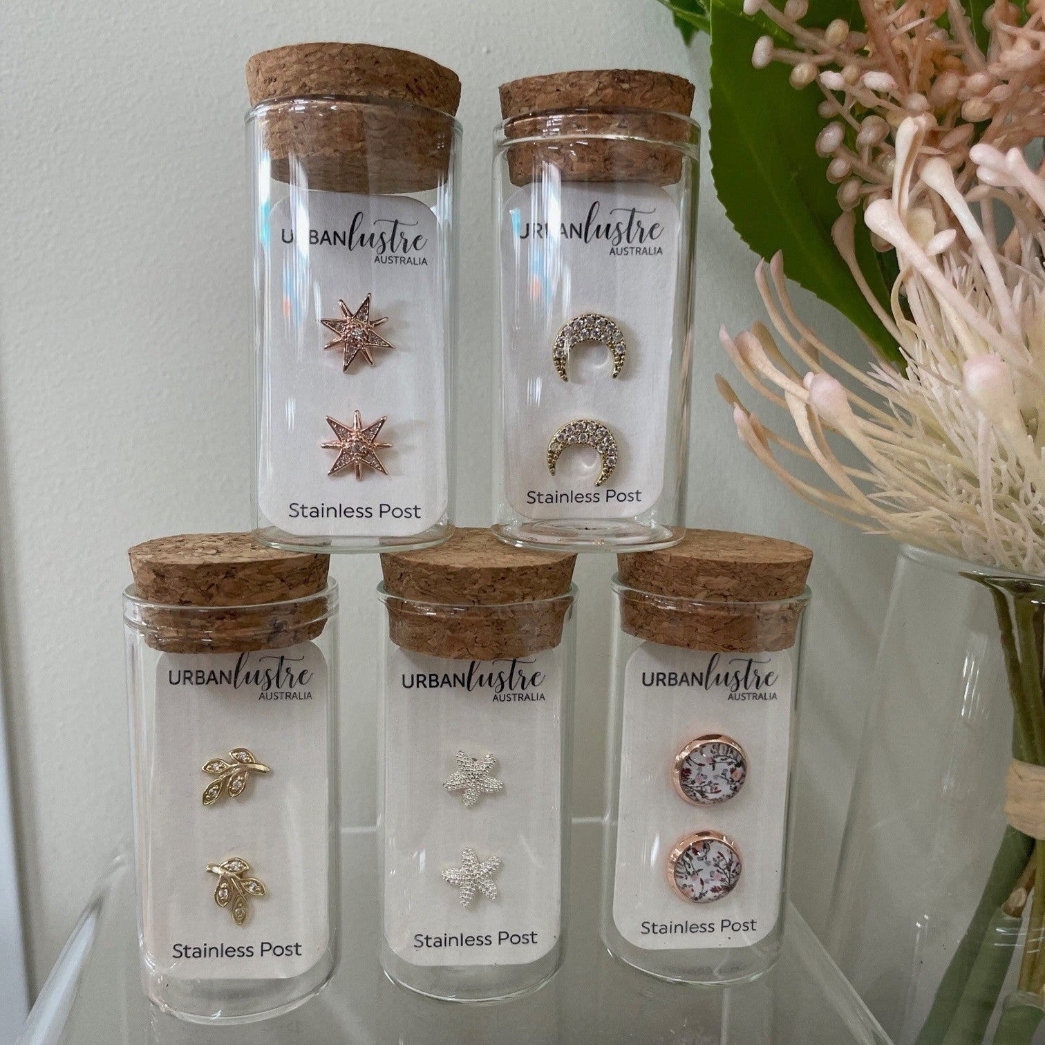 Urban Lustre Single Stud Earrings