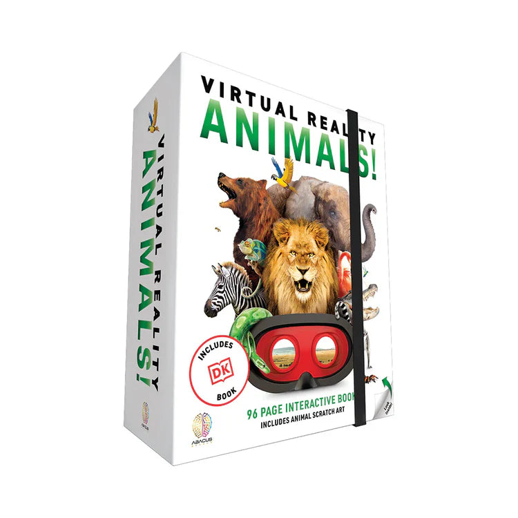 Virtual Reality Animals kit box with red goggles and 96 page interactive book — Adventure Awaits