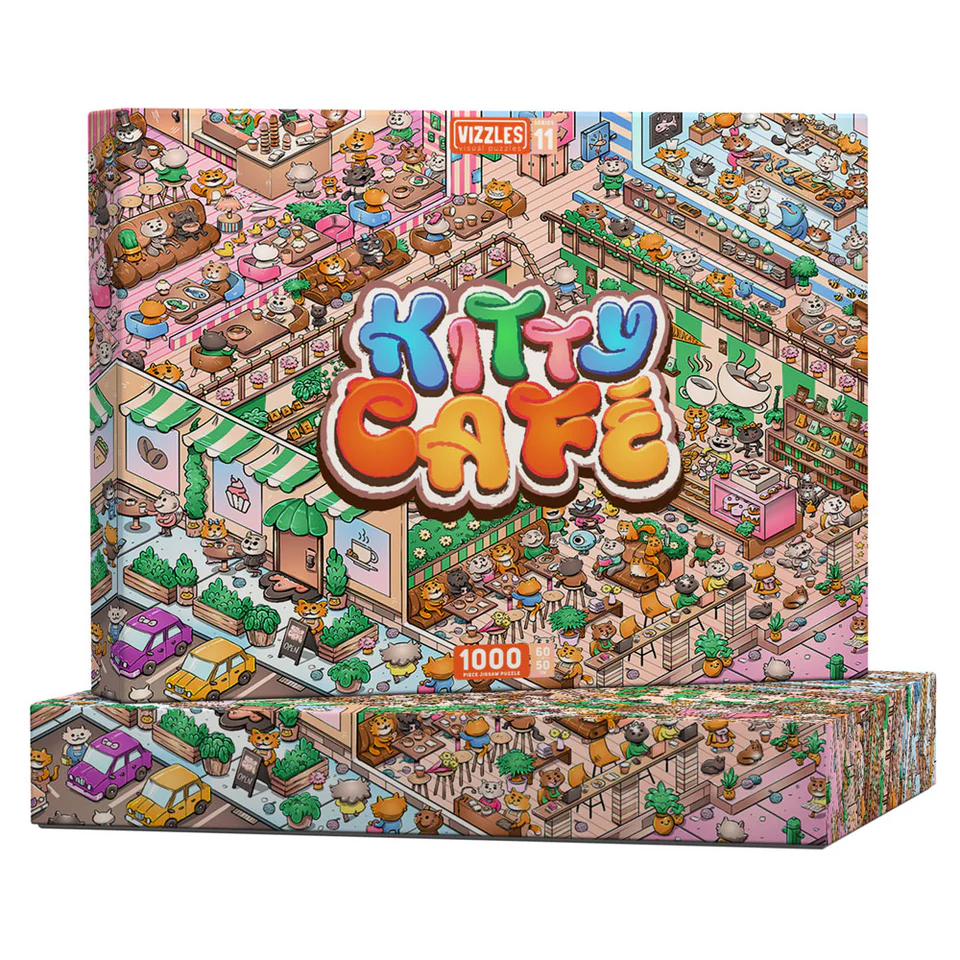 Vizzles Visual Adventure Jigsaw Puzzles – 1000 Pieces with Hidden Riddles and Challenges