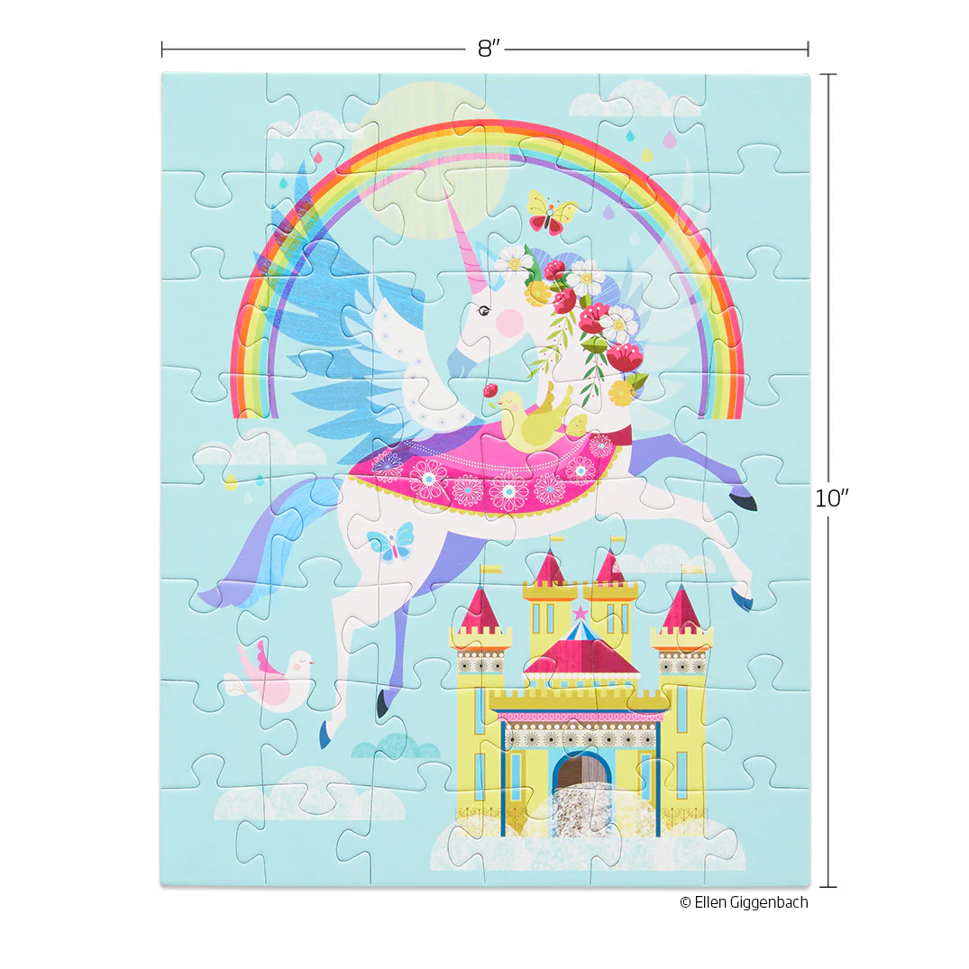 Werkshoppe Puzzle Snax Rainbow Unicorn Puzzle size

