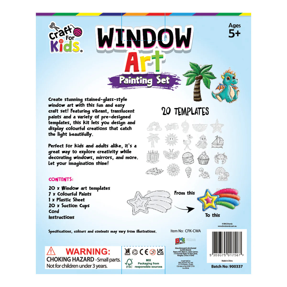 Craft for Kids | Window Art Painting Set
