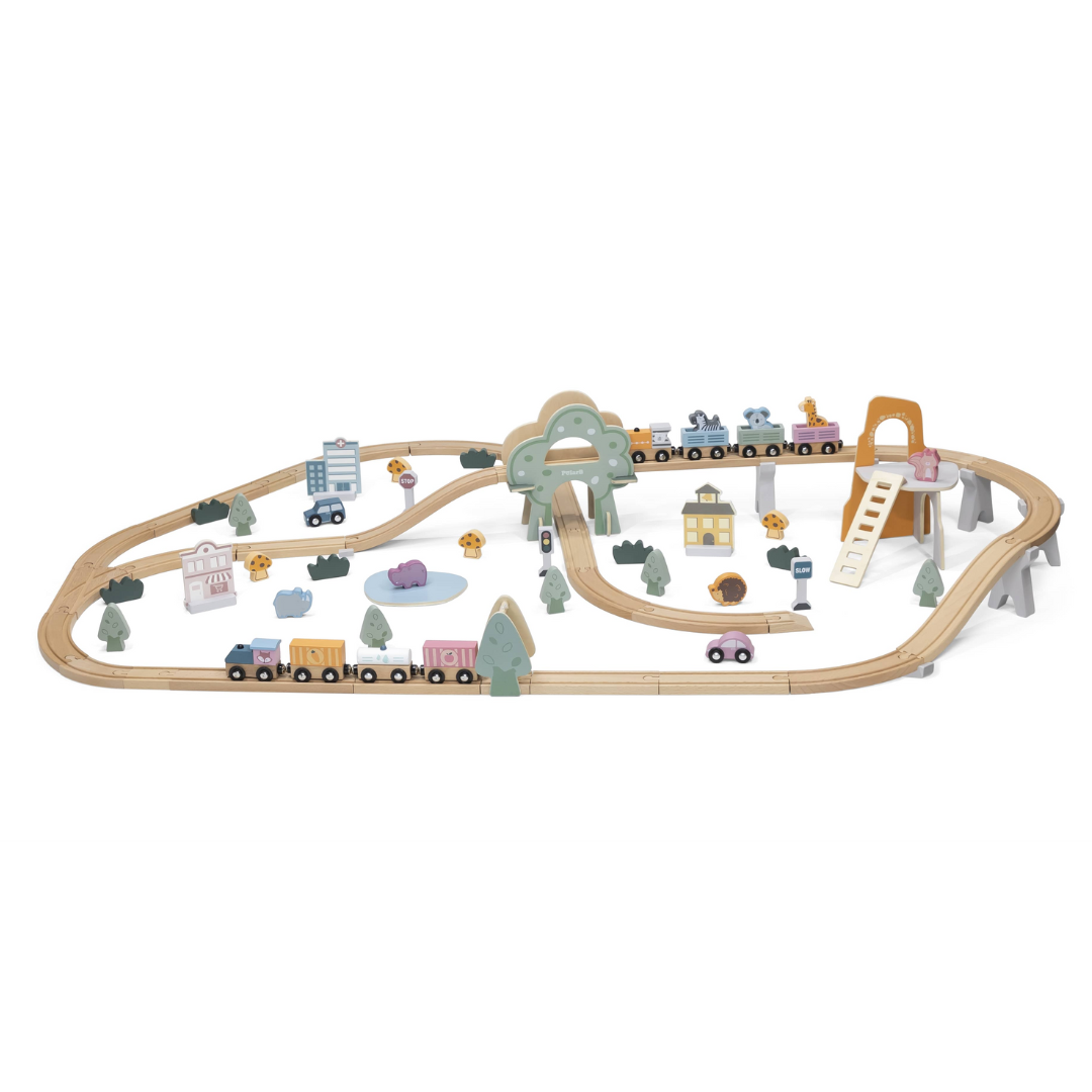 Wooden train set 92 pieces by polarb