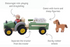 Wooden Tractor With Rubber Wheels And Farm Animals