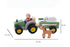 Wooden Tractor With Rubber Wheels And Farm Animals