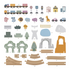 Wooden train set 92 pieces by polarb