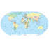 World map wall sticker, removable fabric map of the world in colour, a full metre wide — Adventure Awaits