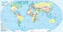 World map wall sticker, full removable fabric map of the world with 1000 x 506mm size and application guide — Adventure Awaits