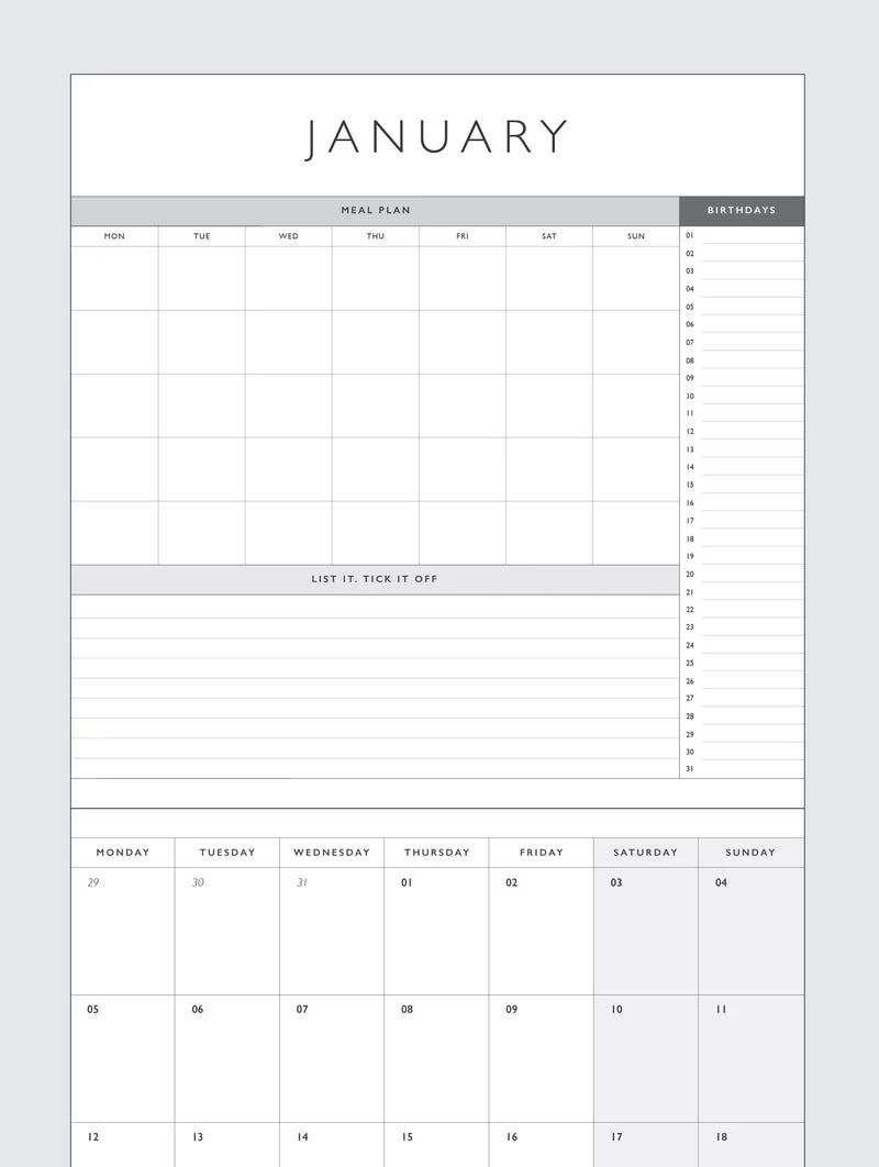 WriteToMe2026 Linen Planner and Calendar