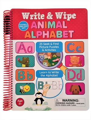 Write & Wipe Animal Alphabet | Seek & Find Puzzle Book