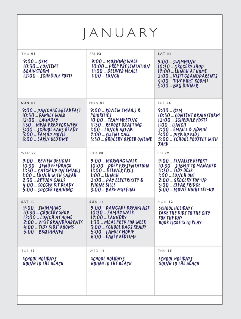 Write to me 2026 big box wall planner