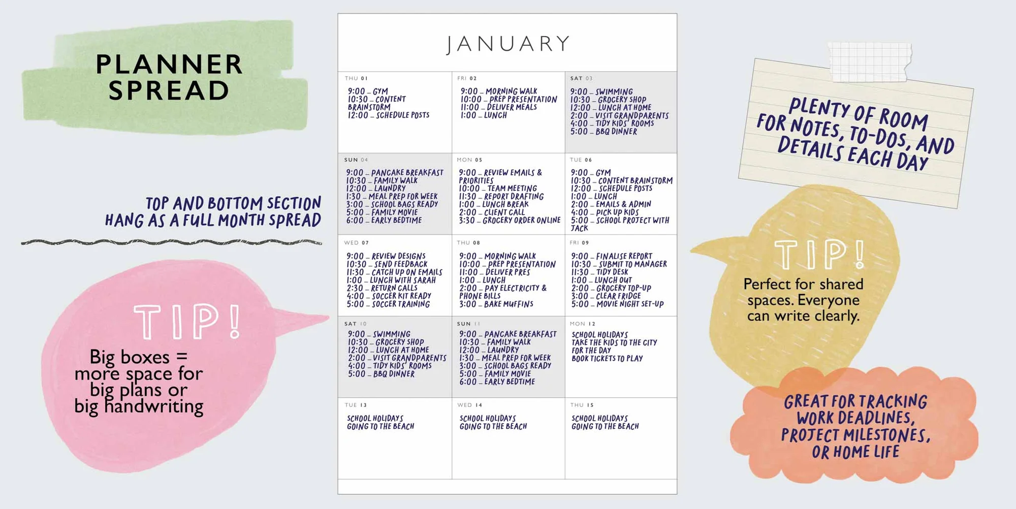 Write to me 2026 big box wall planner