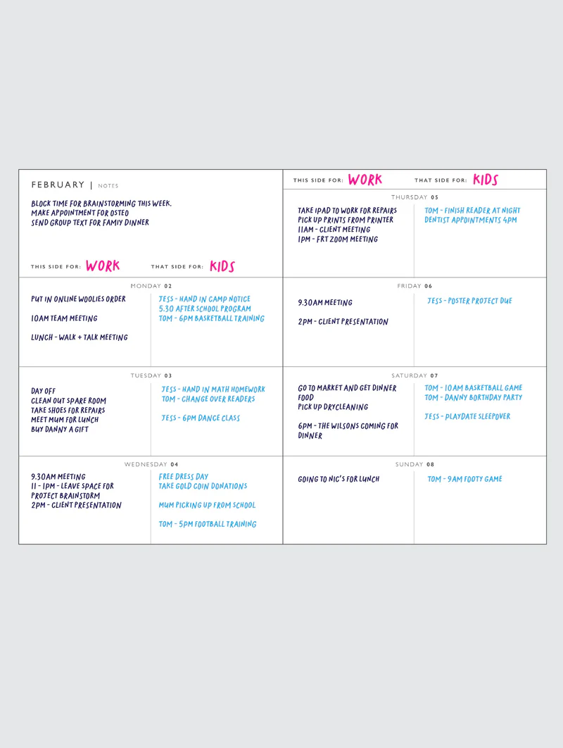 Write to me 2026 Weekly Planner Blush