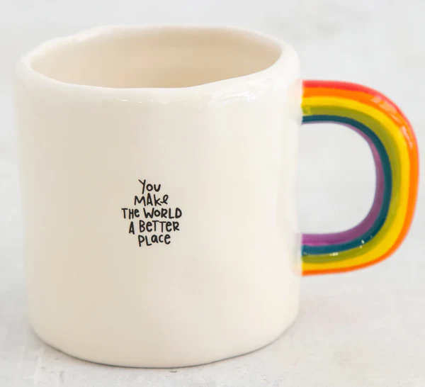 Rainbow Handle Retro Mug