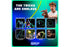ZipString Luma promotional image showing a person using the floating string toy, with examples of tricks including Bow and Arrow, Corkscrew, Step Through, The Portal, The Swirl, Zipallon, Spray, and The Violin.