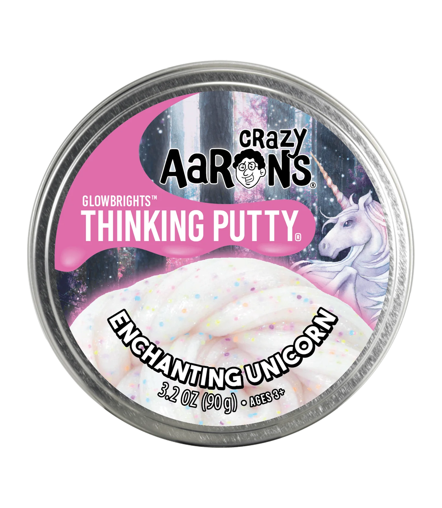 Crazy Aaron's Thinking Putty | 4" Tin | Glowbrights
