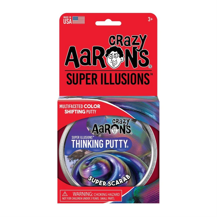 Crazy Aaron's Thinking Putty | 4" Tin | Super Illusions
