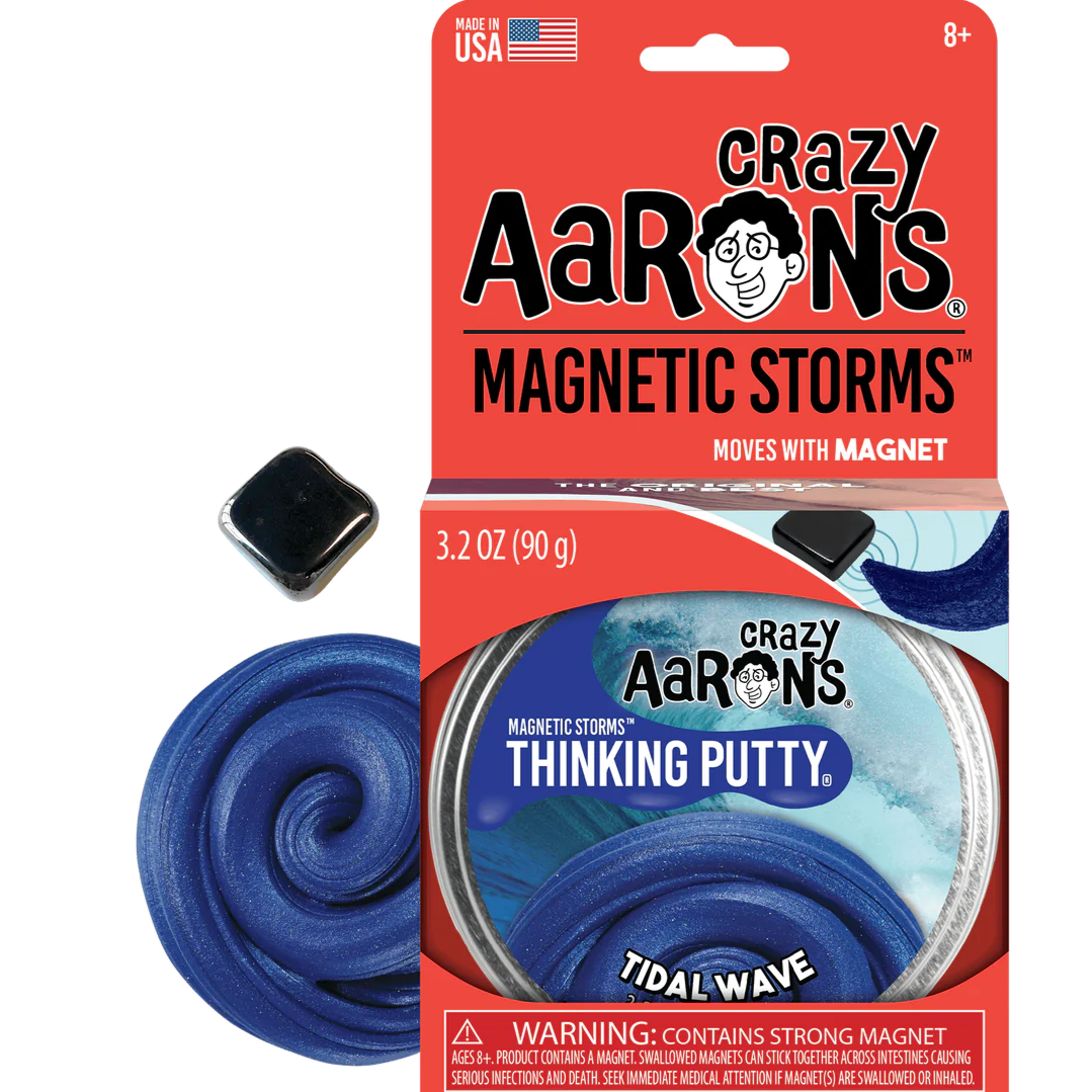 Crazy Aaron's Thinking Putty | 4" Tin | Magnetic Storms