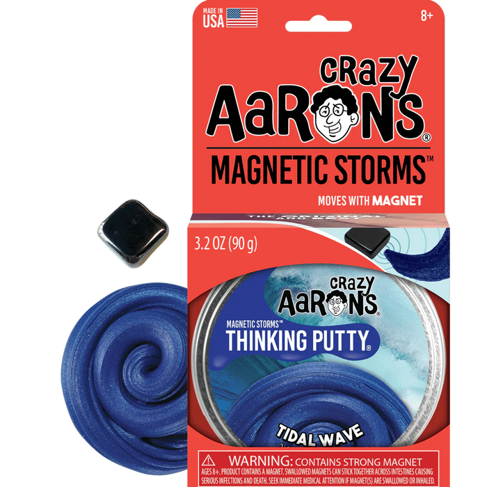 Crazy Aaron's Thinking Putty | 4" Tin | Magnetic Storms
