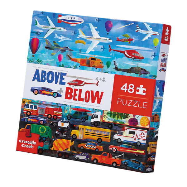 Crocodile Creek | Above and Below Things That Go Puzzle 48pcs