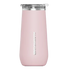 pink insulated wine tumbler with clear lid and Alcoholder branding, sleek reusable drinkware for keeping drinks hot or cold at home or outdoors Adventure Awaits