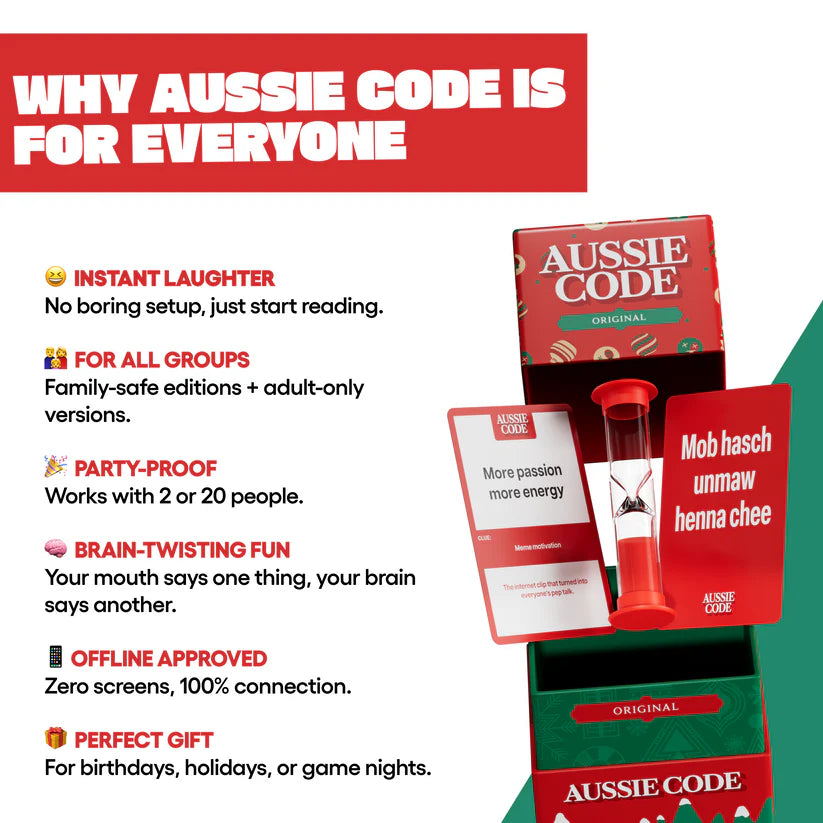 Aussie Code Card Game Questions Aussie Code Card Game | Viral Word Cracking Party Game