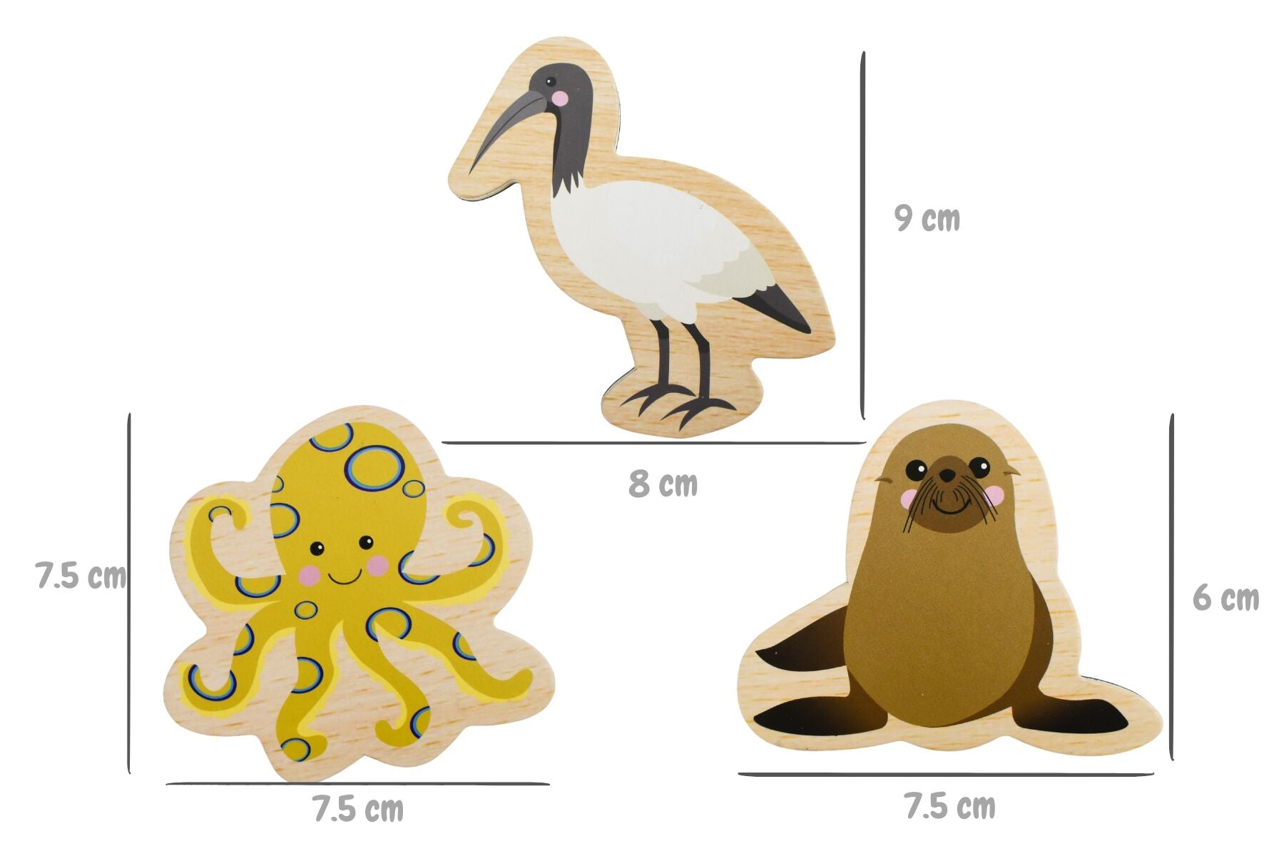 PRE ORDER Fridge Friends Wooden Magnets | Australian Sea Animals 25 pcs
