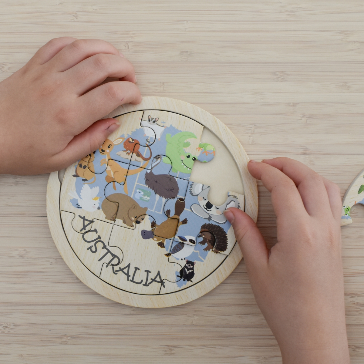 Wooden Australian Animals Puzzle 9 pieces by Koala Dream