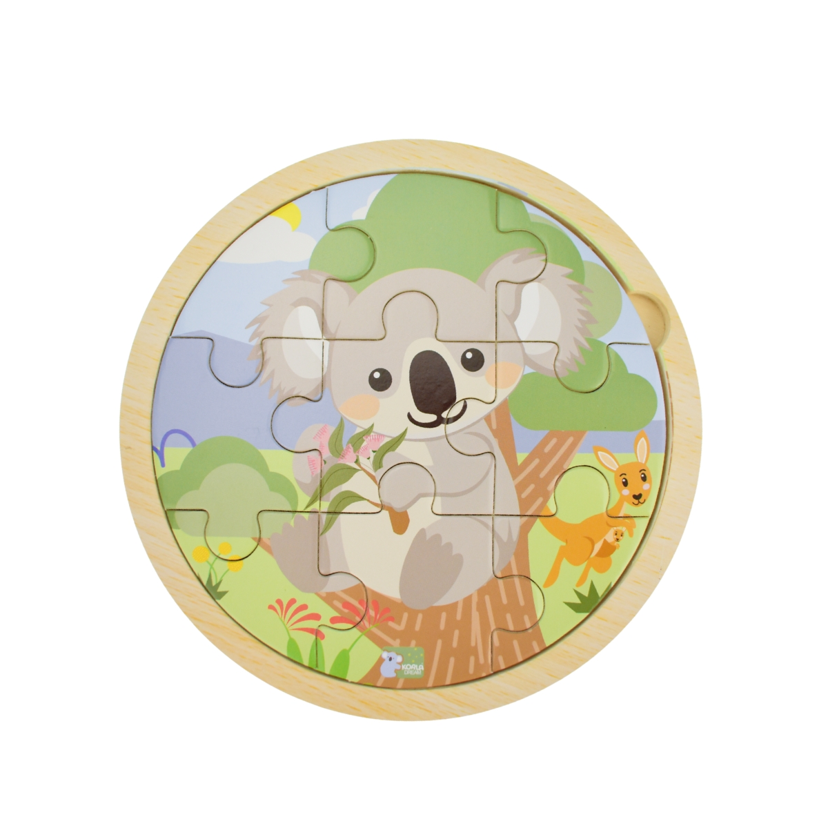 Wooden Australian Animals Puzzle 9 pieces by Koala Dream