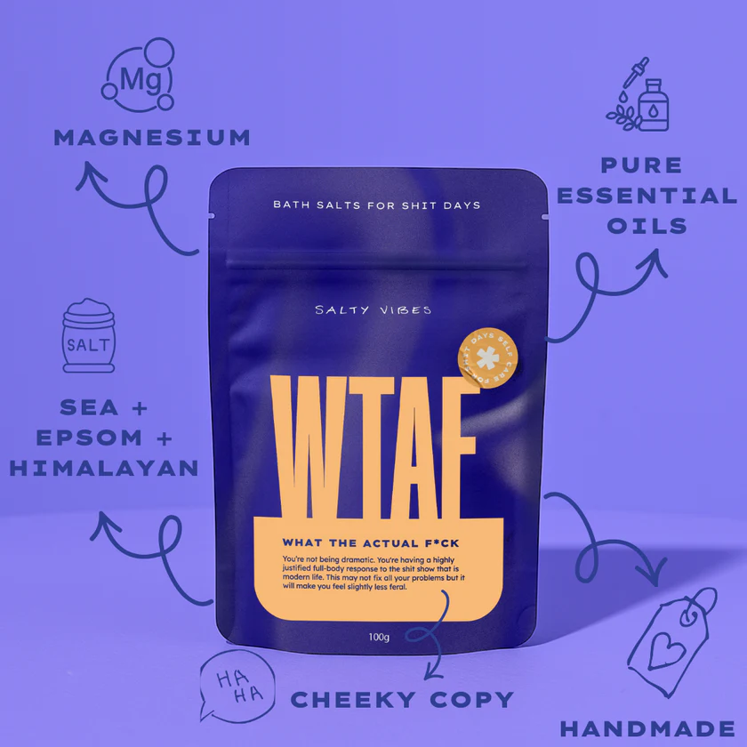 PRE ORDER Salty Vibes | Bath Salts | What the Actual F*ck 100g