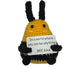 handmade crochet bee plush toy holding a “Bee Kind” sign with an uplifting kindness message