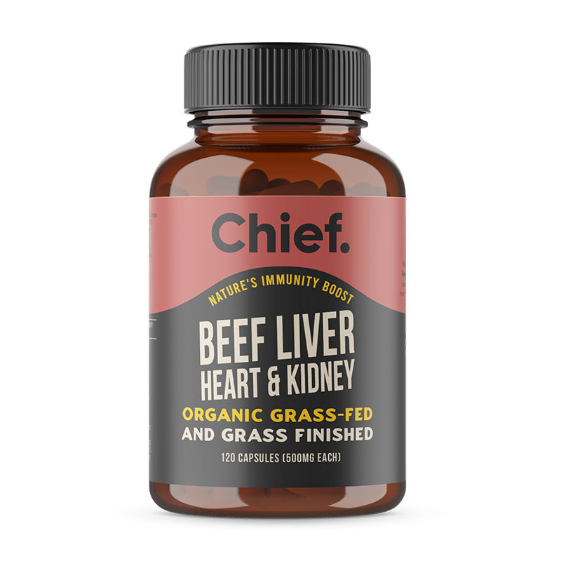 Chief Nutrition | Beef Liver, Heart & Kidney Immunity Boost 120 Capsules