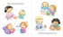 Illustrated pages from Adventure Awaits You’re a Big Sister book showing babies playing and learning with older sisters