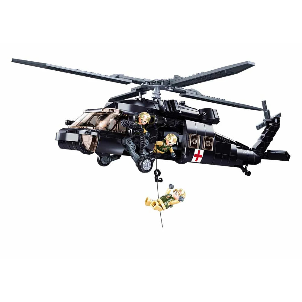 Sluban Bricks - Model Bricks - Helicopter Black Hawk 692 pcs M38-B1012