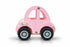 Side view of Koala Dream Blossom Car with pink floral body and chunky black rubber wheels — Adventure Awaits