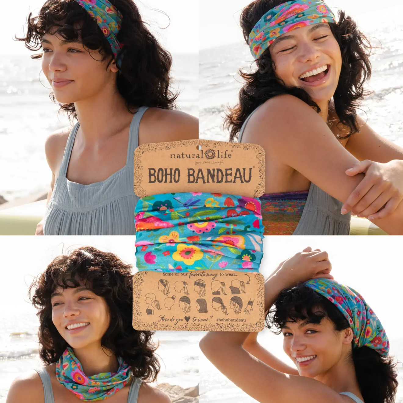 Boho Bandeau by Natural Life – Multi-Way Headband Scarf For Travel
