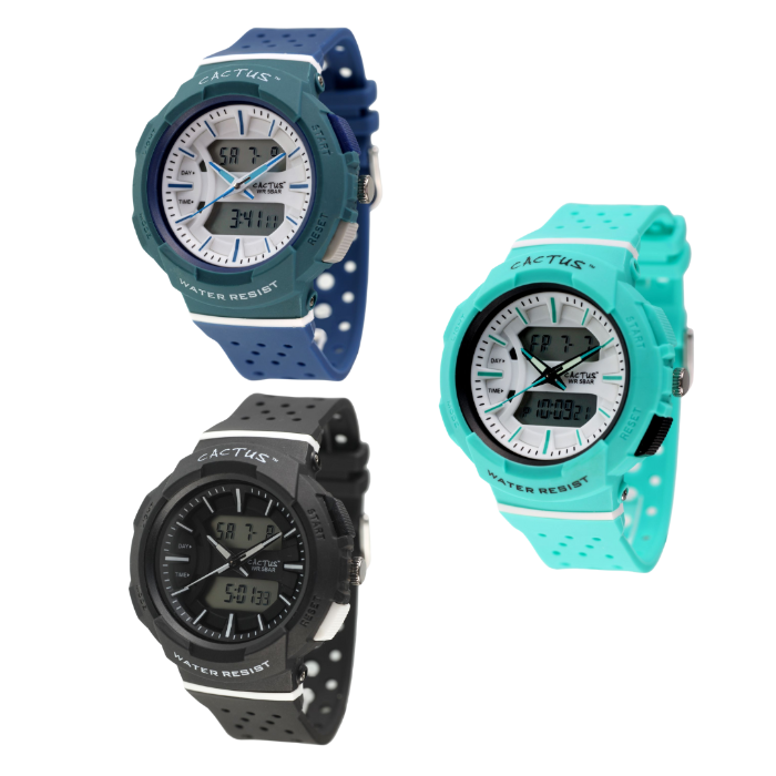 all colour variants of cactus combo watch on white background