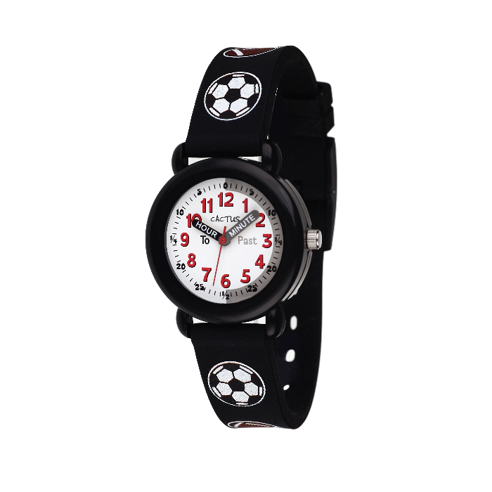 cactus time keeper watch in black sports on white background
