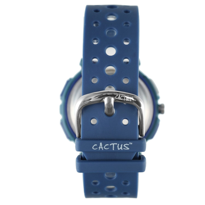 back of cactus combo watch in blue on white background