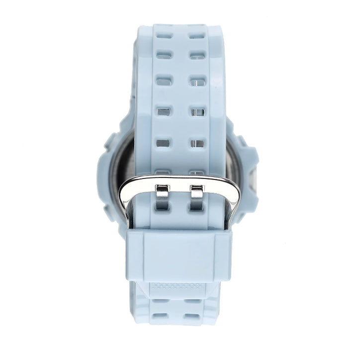 back of children's digital watch blue band