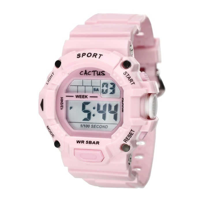 front of children's digital watch pink band