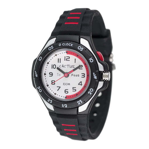 face of cactus mentor watch black and red