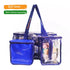 Blue Campaq clear storage bag with detachable pocket, toiletries and best seller badge — Adventure Awaits